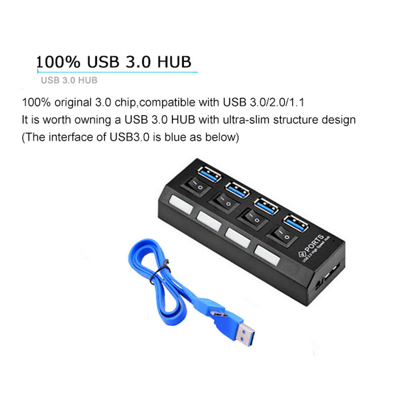 Ports HUB USB With On/Off Switc